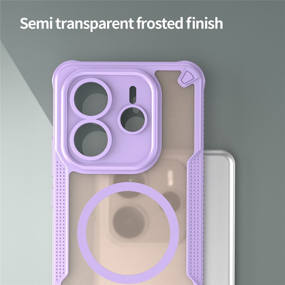 For Xiaomi Redmi Note 14 5G Magnetic Case TPU + PC Phone Back Cover