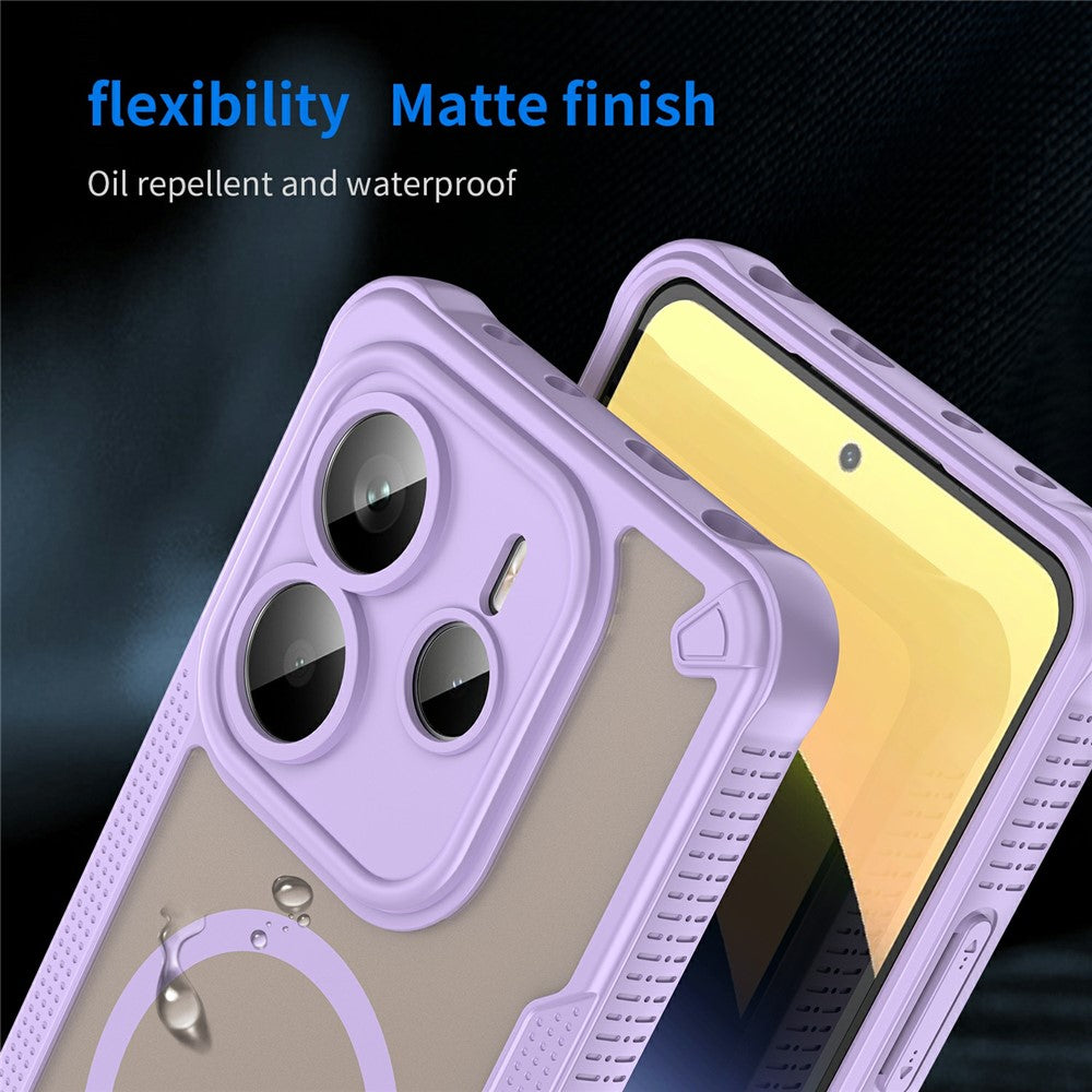 For Xiaomi Redmi Note 14 5G Magnetic Case TPU + PC Phone Back Cover
