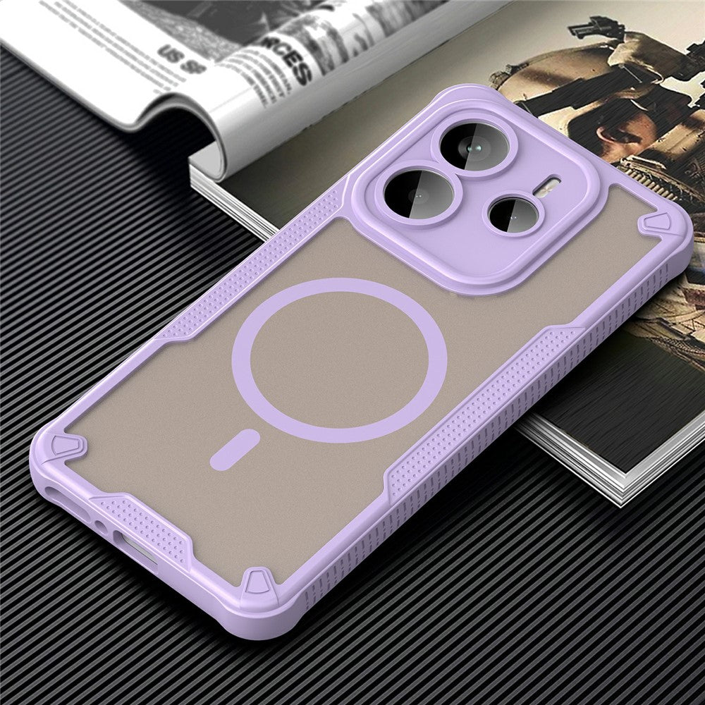 For Xiaomi Redmi Note 14 5G Magnetic Case TPU + PC Phone Back Cover