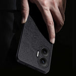 For Xiaomi Poco F7 5G / Redmi Turbo 4 Pro 5G Case Wood Texture PU Leather Coated PC TPU Phone Cover