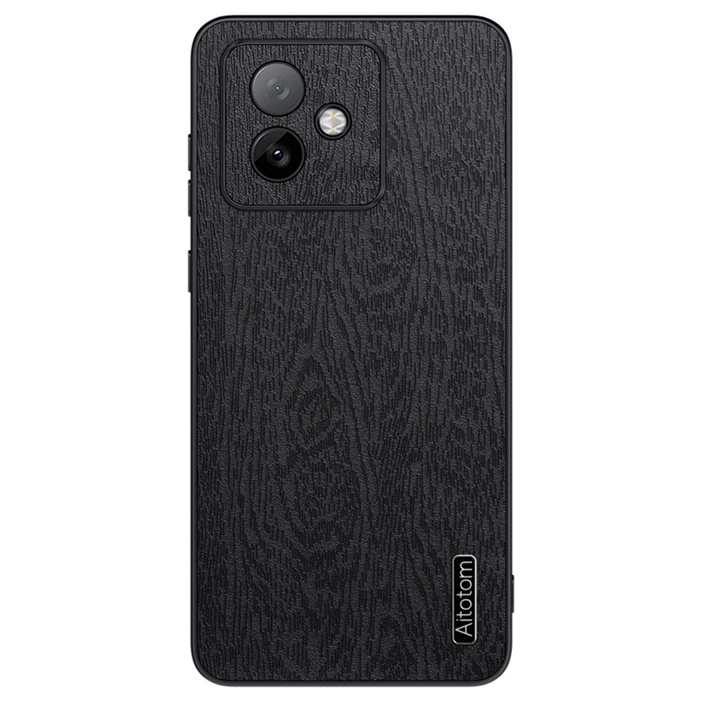 For Honor X60 GT 5G Case Wood Texture PU Leather Coated PC TPU Phone Cover
