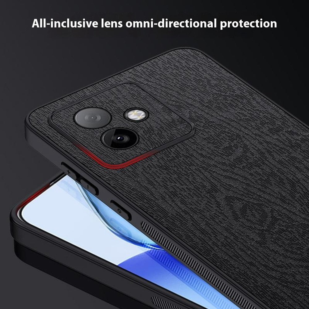 For Honor X60 GT 5G Case Wood Texture PU Leather Coated PC TPU Phone Cover