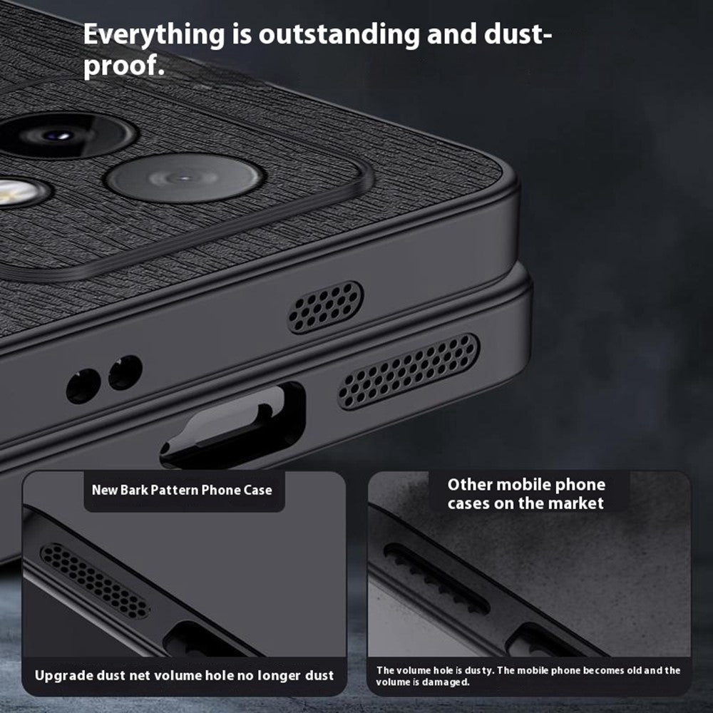 For Honor X60 GT 5G Case Wood Texture PU Leather Coated PC TPU Phone Cover