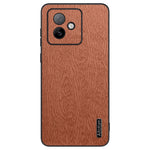 For Honor X60 GT 5G Case Wood Texture PU Leather Coated PC TPU Phone Cover