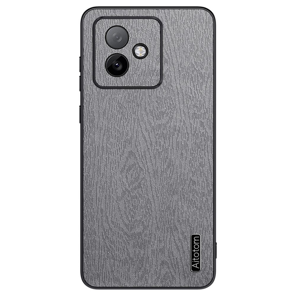 For Honor X60 GT 5G Case Wood Texture PU Leather Coated PC TPU Phone Cover