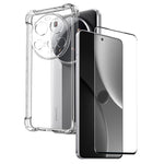 NORTHJO For Xiaomi 15 Ultra Case Shockproof TPU Clear Phone Cover with 3D Curved Tempered Glass