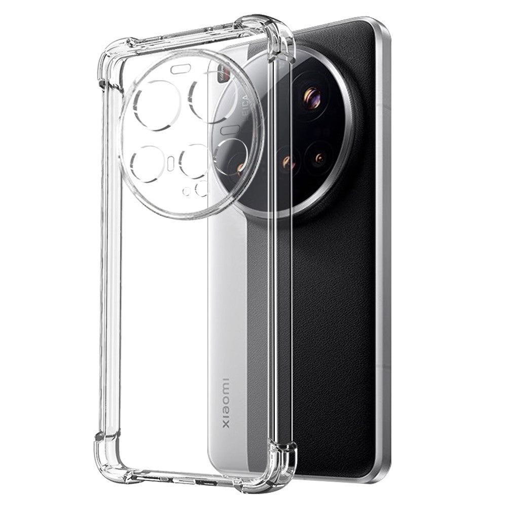 NORTHJO For Xiaomi 15 Ultra Case Shockproof TPU Clear Phone Cover with 3D Curved Tempered Glass