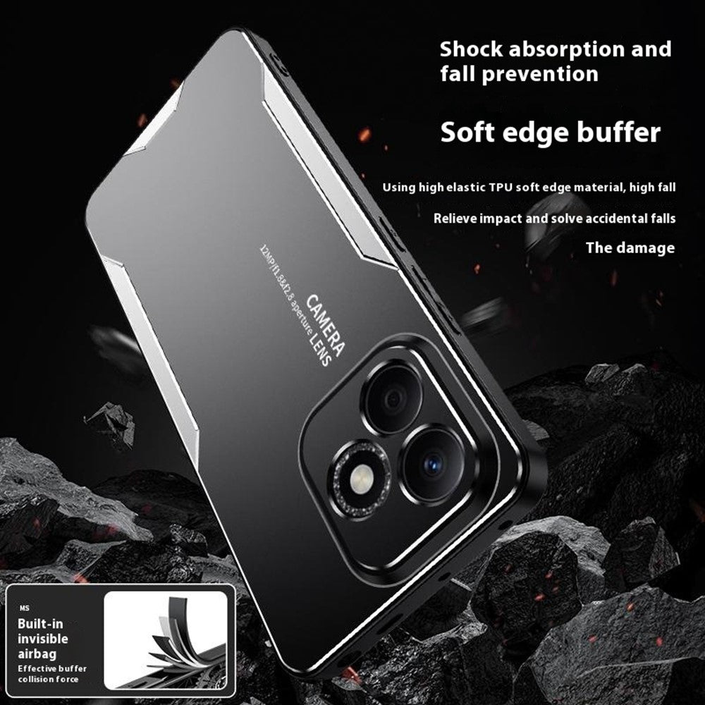 For Honor 400 Lite 5G Phone Case Aluminium Alloy TPU PC Back Cover