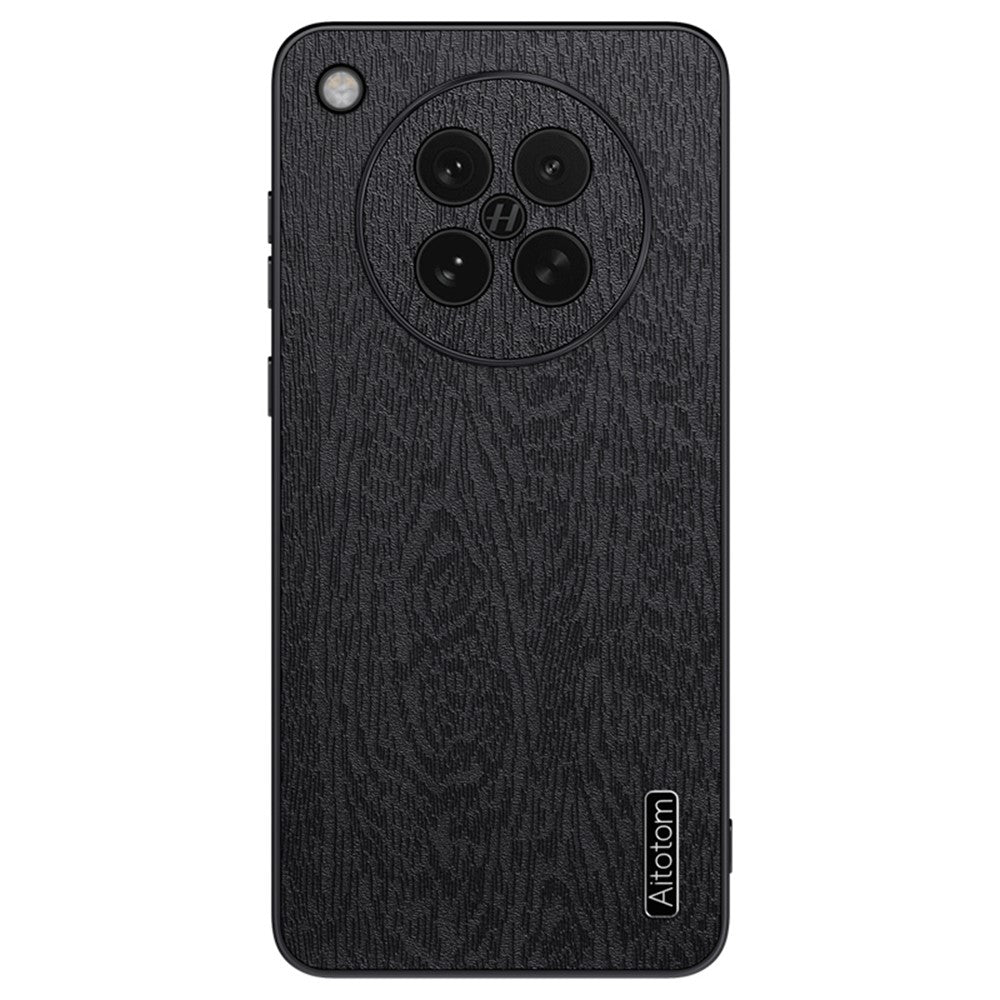 For Oppo Find X8s 5G Case Wood Texture PU Leather Coated PC TPU Phone Cover