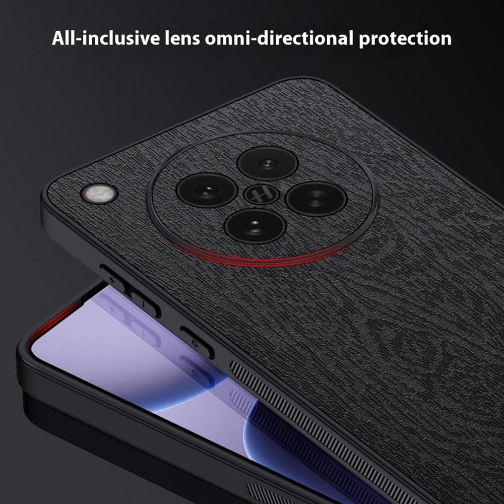 For Oppo Find X8s 5G Case Wood Texture PU Leather Coated PC TPU Phone Cover