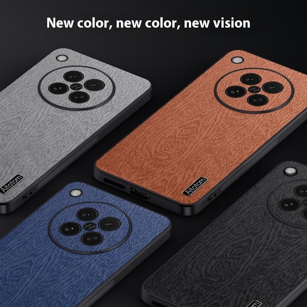 For Oppo Find X8s 5G Case Wood Texture PU Leather Coated PC TPU Phone Cover