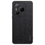 For Honor Power 5G Case Wood Texture PU Leather Coated PC TPU Phone Cover