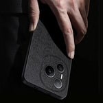For Honor Power 5G Case Wood Texture PU Leather Coated PC TPU Phone Cover