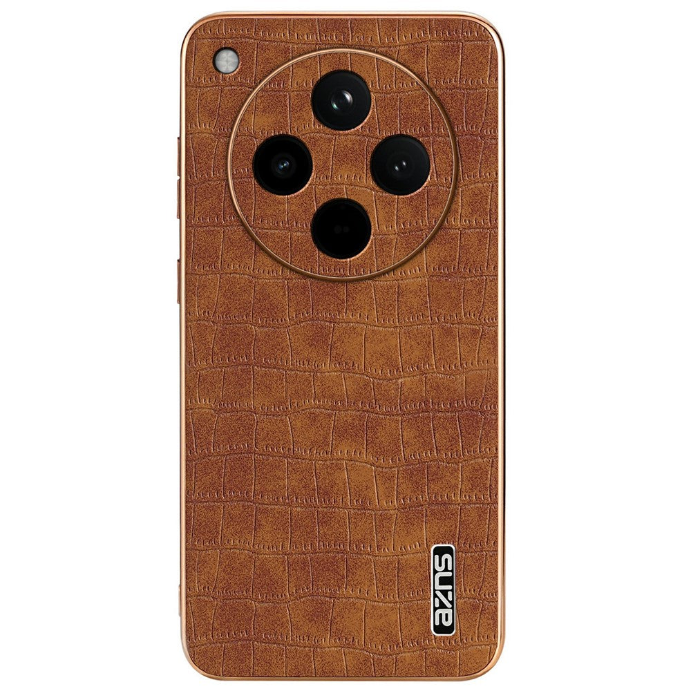 AZNS For Oppo Find X8s+ 5G Case Electroplating Crocodile Texture PU + TPU Phone Cover
