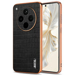 AZNS For Oppo Find X8s+ 5G Case Electroplating Crocodile Texture PU + TPU Phone Cover