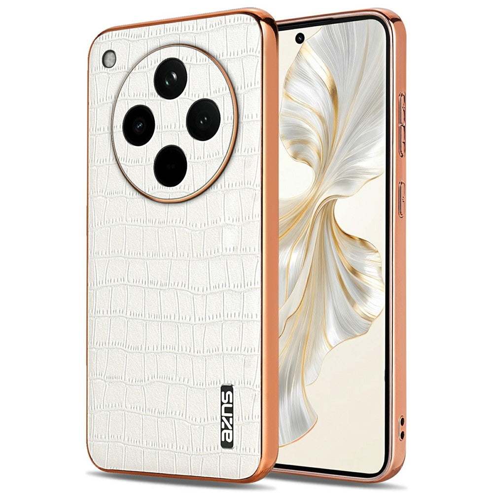 AZNS For Oppo Find X8s+ 5G Case Electroplating Crocodile Texture PU + TPU Phone Cover