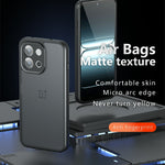 For OnePlus 13T 5G Case Skin-Touch TPU + PC Matte Phone Back Cover, Transparent Black