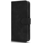 Läderfodral för Huawei Enjoy 80, stötsäkert plånboksfodral med fällbart grepp, skin-feel, fallskyddande