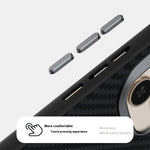 ABEEL For Honor Power 5G Magnetisk Etui Karbonfibertekstur Bagcover