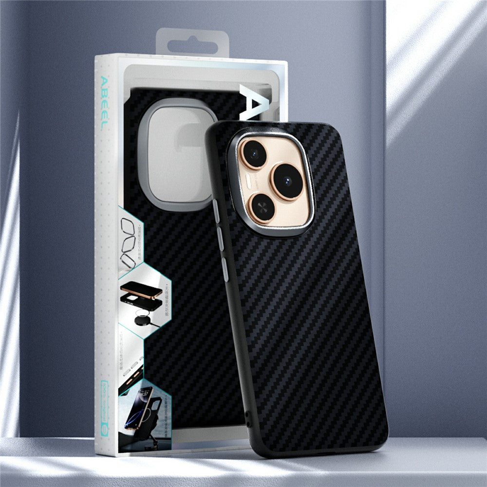ABEEL For Honor Power 5G Magnetisk Etui Karbonfibertekstur Bagcover