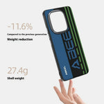ABEEL For Honor Power 5G Magnetic Case Micro-Embossing 6D Printed PC TPU Aluminum Alloy Leather Phone Cover