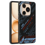 ABEEL For Honor Power 5G Magnetic Case Micro-Embossing 6D Printed PC TPU Aluminum Alloy Leather Phone Cover