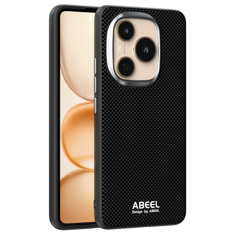ABEEL For Honor Power 5G Magnetisk Etui Trykt PC TPU Aluminiumslegering Læder Telefoncover