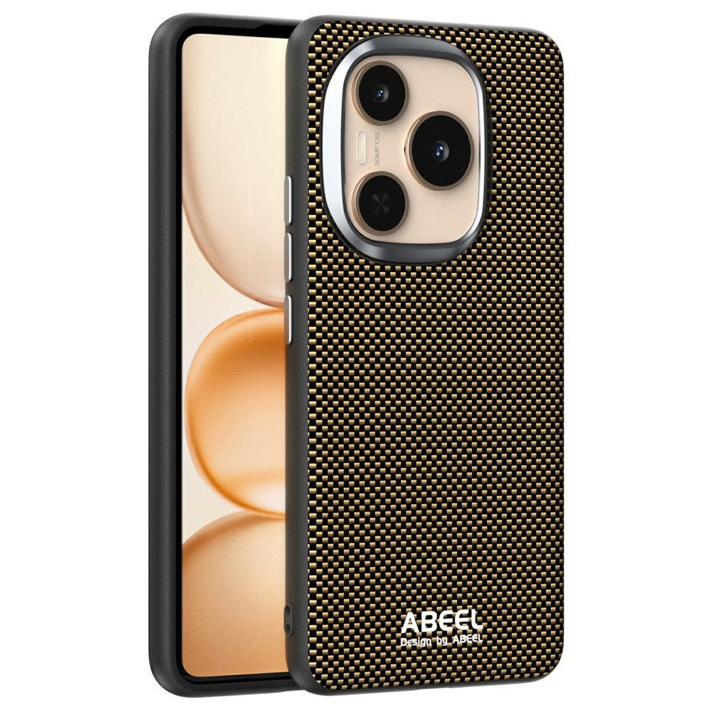 ABEEL For Honor Power 5G Magnetisk Etui Trykt PC TPU Aluminiumslegering Læder Telefoncover