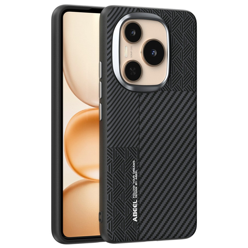 ABEEL For Honor Power 5G Magnetic Case PC + TPU + Aluminum Alloy + PU Leather Slim Phone Back Cover