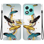 For Honor 400 Lite 5G Case Pattern Printing Anti-Drop Leather Flip Wallet Phone Cover with Lanyard
