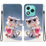For Honor 400 Lite 5G Case Pattern Printing Anti-Drop Leather Flip Wallet Phone Cover with Lanyard