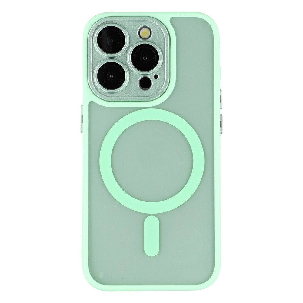 For iPhone 13 Pro Max  Case Compatible with MagSafe PC + TPU Matte Phone Cover with Glass Lens Film
