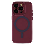 For iPhone 13 Pro Max  Case Compatible with MagSafe PC + TPU Matte Phone Cover with Glass Lens Film