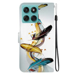 Til Motorola Edge 60 5G / 60 Fusion 5G etui, mønsterprint, anti-drop, læder flip-pung telefoncover med snor