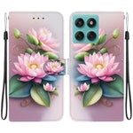 Til Motorola Edge 60 5G / 60 Fusion 5G etui, mønsterprint, anti-drop, læder flip-pung telefoncover med snor