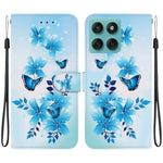 Til Motorola Edge 60 5G / 60 Fusion 5G etui, mønsterprint, anti-drop, læder flip-pung telefoncover med snor