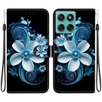Til Motorola Edge 60 5G / 60 Fusion 5G etui, mønsterprint, anti-drop, læder flip-pung telefoncover med snor