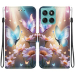 Til Motorola Edge 60 5G / 60 Fusion 5G etui, mønsterprint, anti-drop, læder flip-pung telefoncover med snor