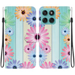 Til Motorola Edge 60 5G / 60 Fusion 5G etui, mønsterprint, anti-drop, læder flip-pung telefoncover med snor
