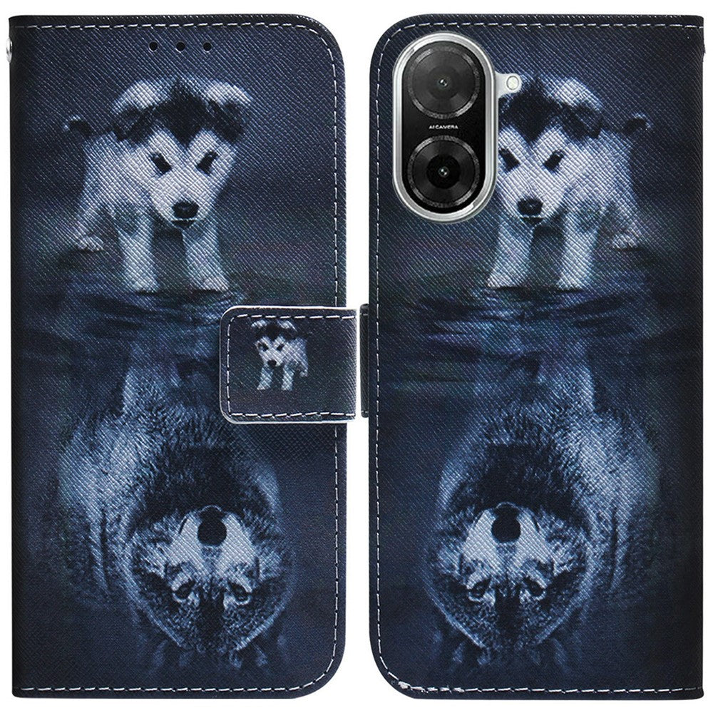 For Xiaomi Redmi A5 NFC (EU) (173.45mm) Wallet Case Pattern Print Leather Phone Cover