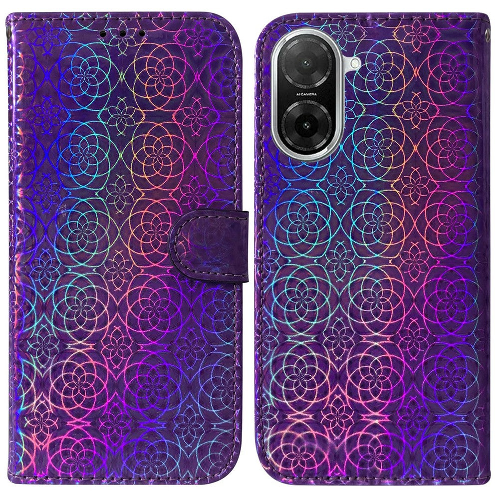For Xiaomi Redmi A5 NFC (EU) (173.45mm) Stand Case Dazzling Flower Leather Phone Cover