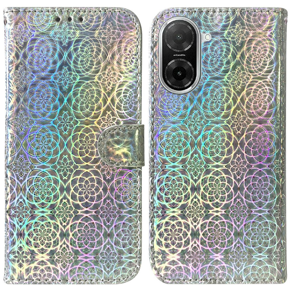 For Xiaomi Redmi A5 NFC (EU) (173.45mm) Stand Case Dazzling Flower Leather Phone Cover