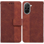 For Xiaomi Redmi A5 NFC (EU) (173.45mm) Case Geometry Pattern Leather Wallet Phone Cover with Wrist Strap