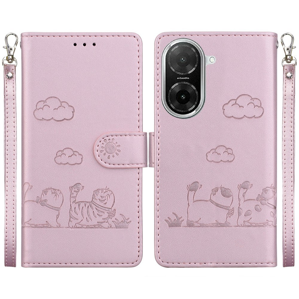 For Xiaomi Redmi A5 NFC (EU) (173.45mm) Case RFID Blocking Kitten Pattern TPU + PU Leather Phone Cover