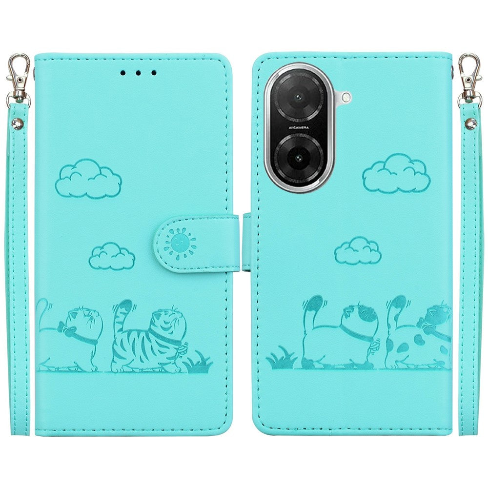 For Xiaomi Redmi A5 NFC (EU) (173.45mm) Case RFID Blocking Kitten Pattern TPU + PU Leather Phone Cover