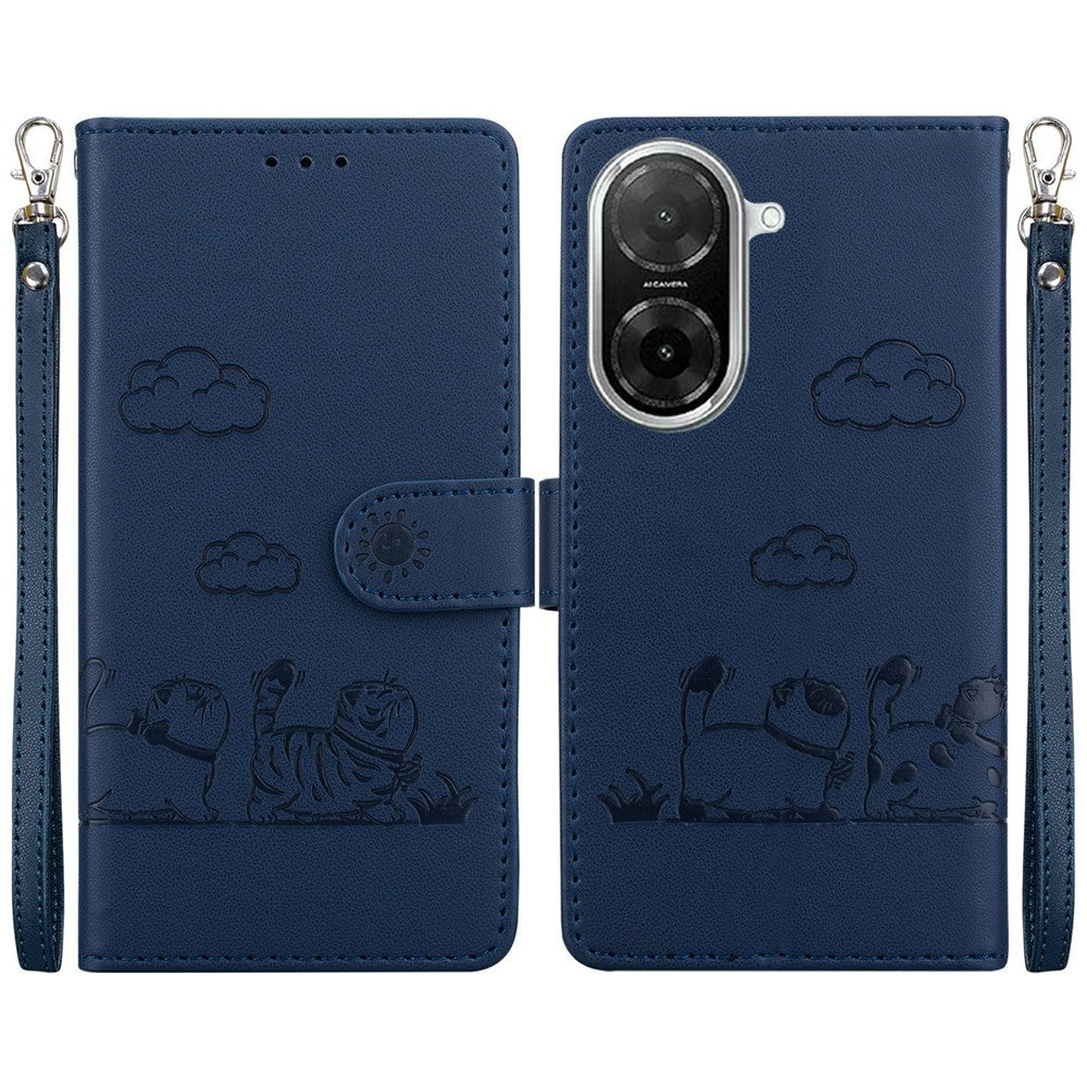 For Xiaomi Redmi A5 NFC (EU) (173.45mm) Case RFID Blocking Kitten Pattern TPU + PU Leather Phone Cover
