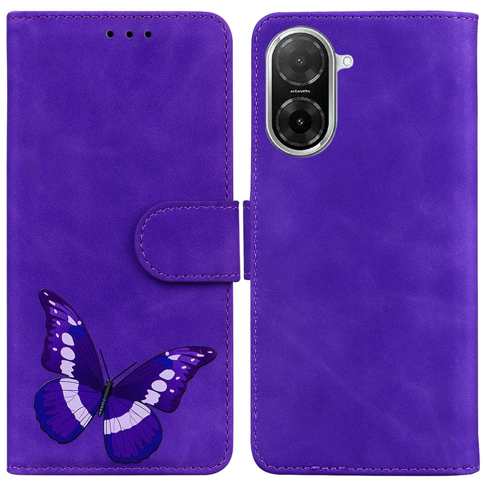 For Xiaomi Redmi A5 NFC (EU) (173.45mm) Stand Case PU Leather Phone Cover Butterfly Printed