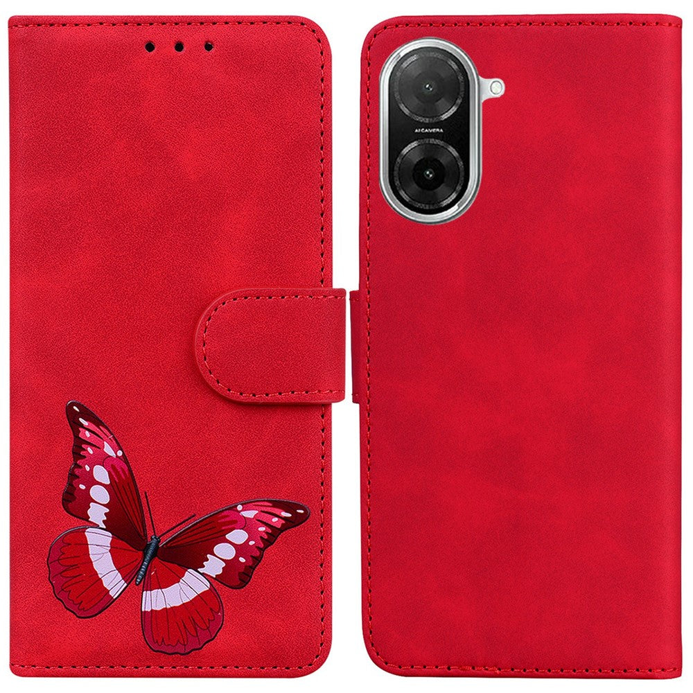 For Xiaomi Redmi A5 NFC (EU) (173.45mm) Stand Case PU Leather Phone Cover Butterfly Printed