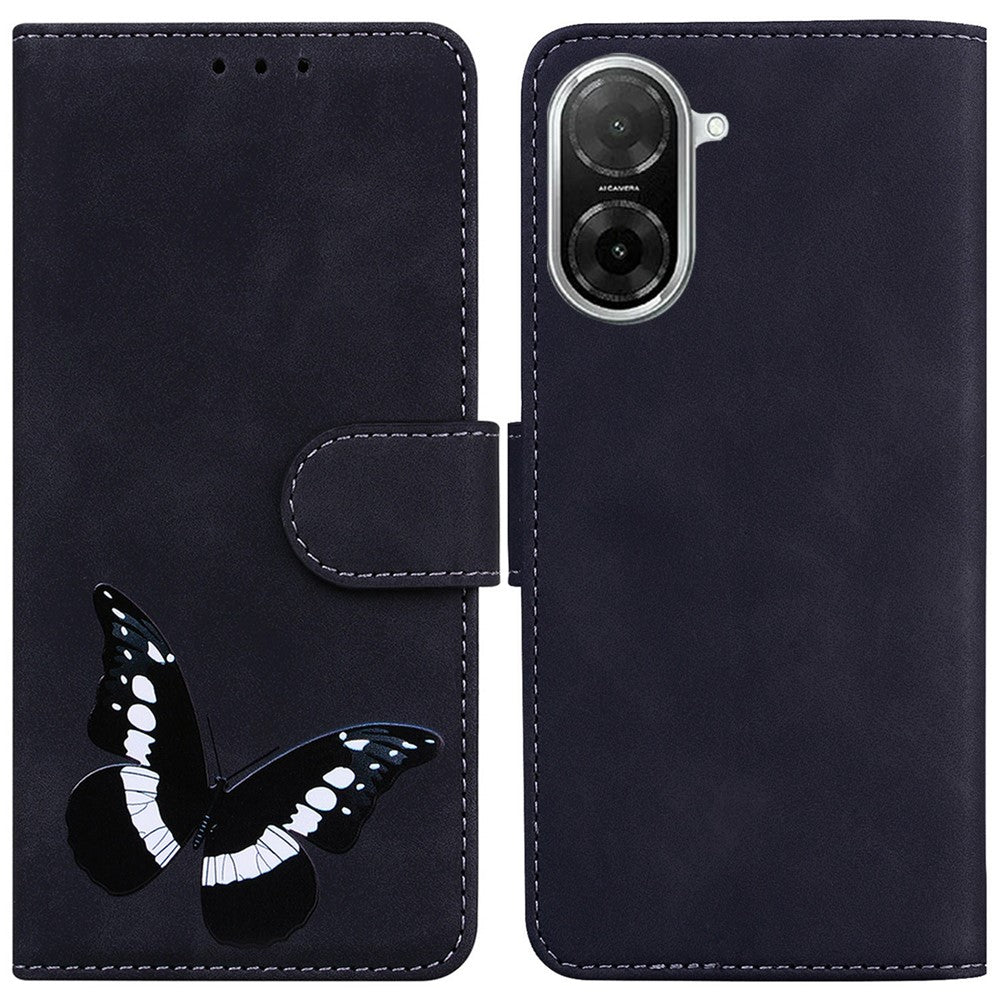 For Xiaomi Redmi A5 NFC (EU) (173.45mm) Stand Case PU Leather Phone Cover Butterfly Printed