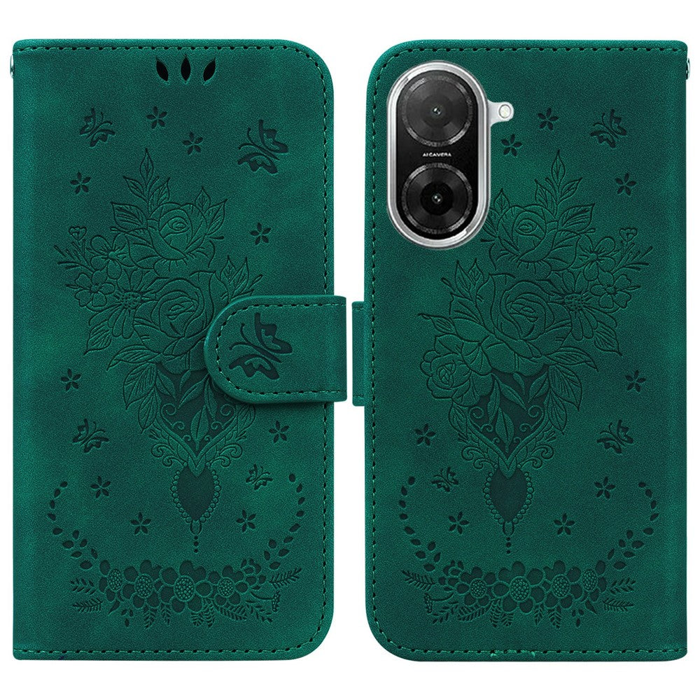 For Xiaomi Redmi A5 NFC (EU) (173.45mm) Case PU Leather Wallet Phone Cover Butterfly Flower Imprint